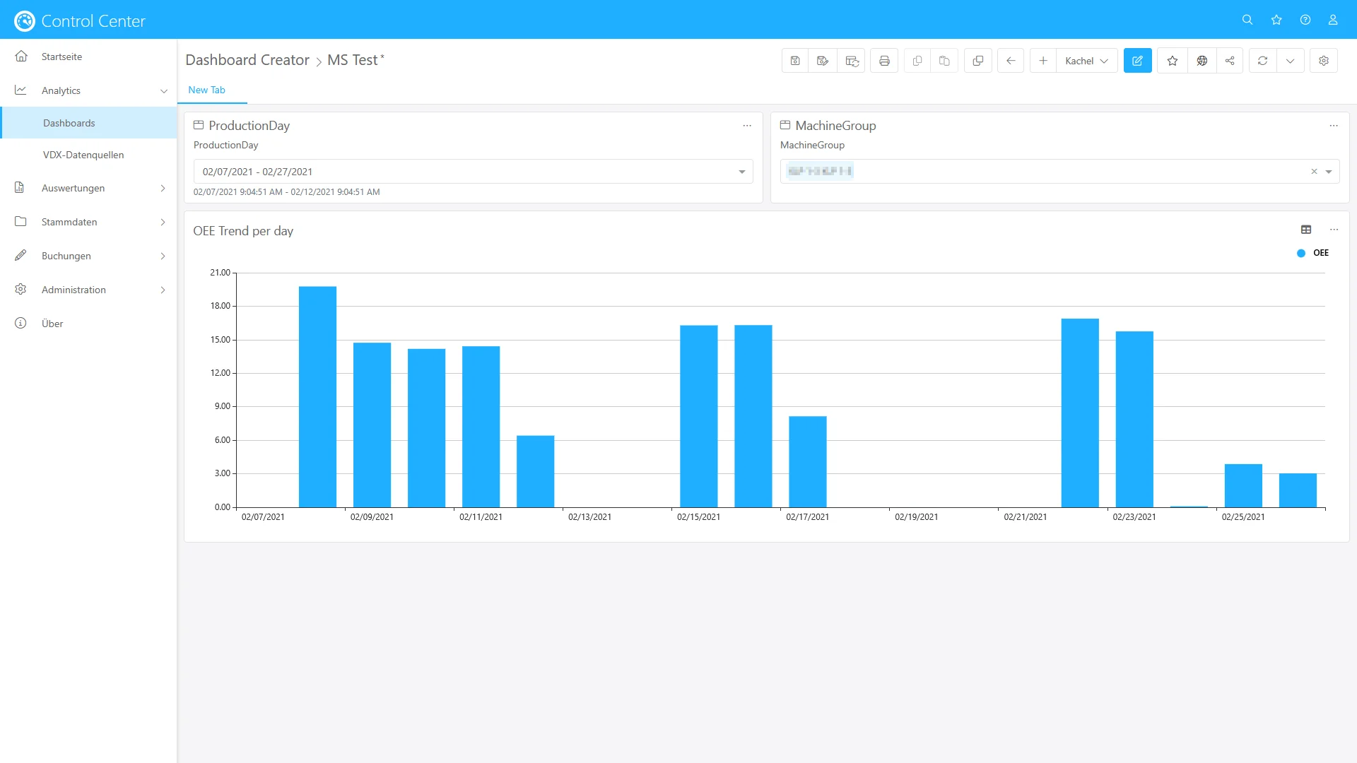 Neue Filter-Widgets in Data Analytics